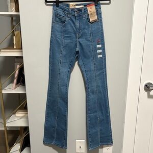 NWT Levi's 726 Flare High Rise Blue Jeans
